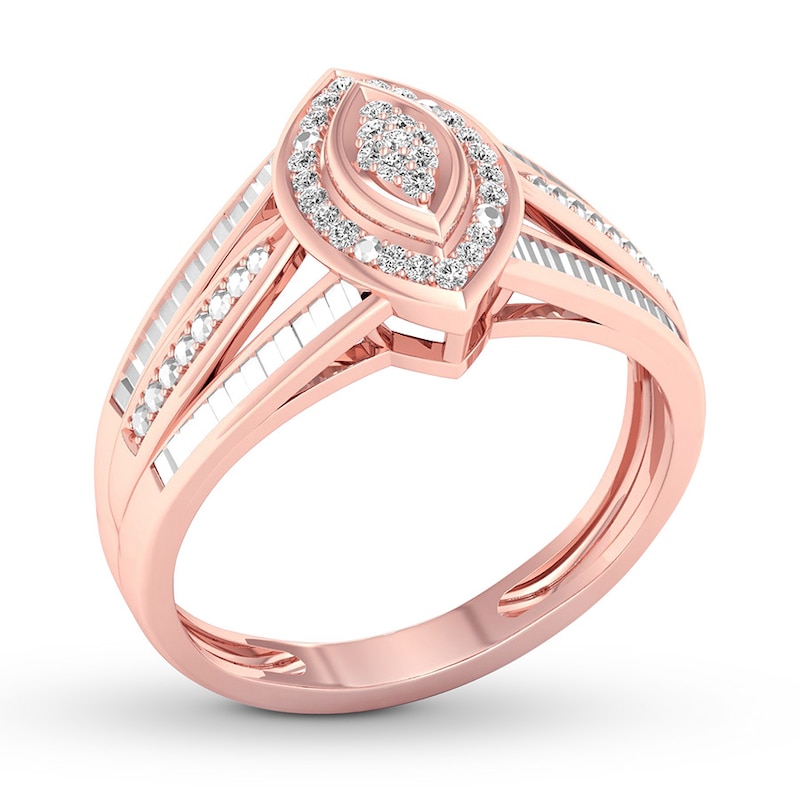 Diamond Ring 1/15 ct tw Round-cut 10K Rose Gold