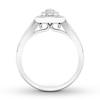 Thumbnail Image 2 of Diamond Teardrop Ring 1/15 ct tw Round-cut 10K White Gold