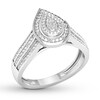 Thumbnail Image 4 of Diamond Teardrop Ring 1/15 ct tw Round-cut 10K White Gold