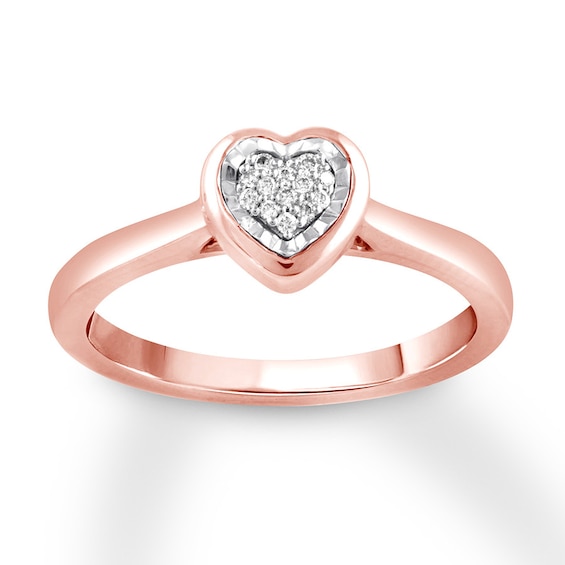 Kay Heart Ring with Diamonds 10K Rose Gold