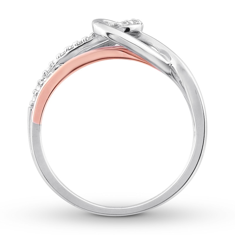 Main Image 2 of Diamond Ring 1/5 ct tw Round-cut 10K Two-Tone Gold