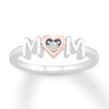 Thumbnail Image 0 of "Mom" Ring with Diamond Accent Sterling Silver & 10K Rose Gold