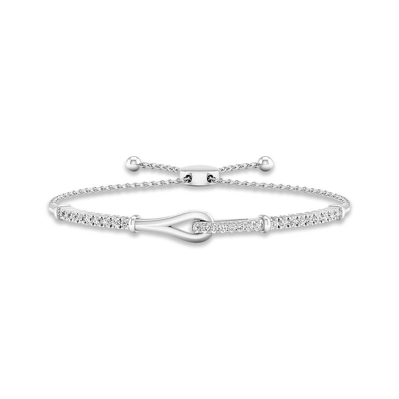 Main Image 1 of Love + Be Loved Diamond Bolo Bracelet 1 ct tw 14K White Gold