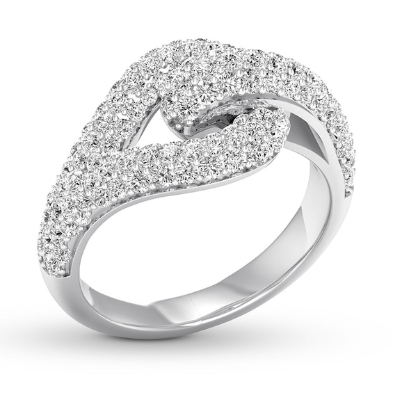 Love + Be Loved Diamond Ring 11/2 ct tw 14K White Gold Womens Rings