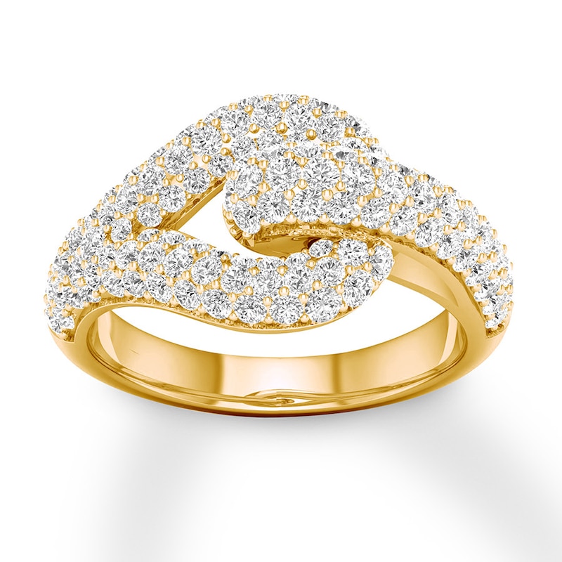 Love + Be Loved Diamond Ring 1-1/2 ct tw 14K Yellow Gold with 360