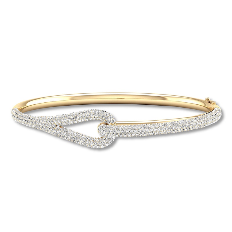 Main Image 1 of Love + Be Loved Diamond Bangle Bracelet 4 ct tw 14K Yellow Gold