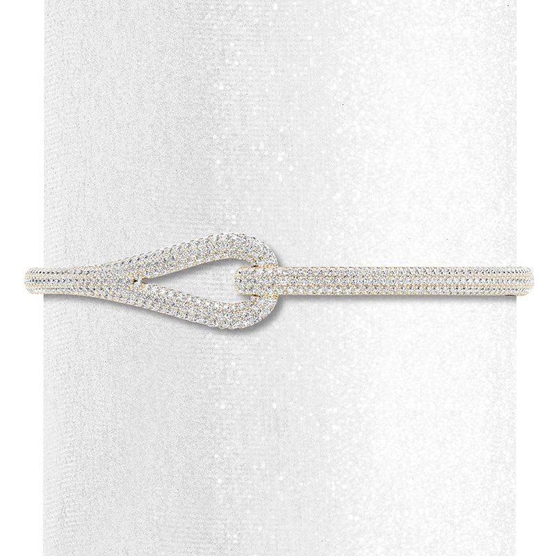 Love + Be Loved Diamond Bangle Bracelet 4 ct tw 14K Yellow Gold