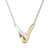 Love + Be Loved Diamond Necklace Sterling Silver & 10K Yellow Gold 18"