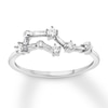 Thumbnail Image 1 of Gemini Zodiac Ring 1/10 ct tw Diamonds Sterling Silver