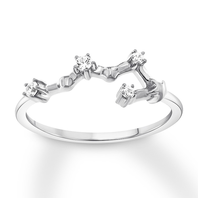 Main Image 1 of Scorpio Zodiac Ring 1/10 ct tw Diamonds Sterling Silver