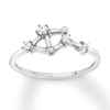 Thumbnail Image 0 of Libra Zodiac Ring 1/10 ct tw Diamonds Sterling Silver