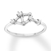 Thumbnail Image 1 of Libra Zodiac Ring 1/10 ct tw Diamonds Sterling Silver