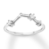 Thumbnail Image 1 of Aquarius Zodiac Ring 1/10 ct tw Diamonds Sterling Silver