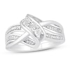 Thumbnail Image 1 of Swirl Ring with Diamonds Sterling Silver