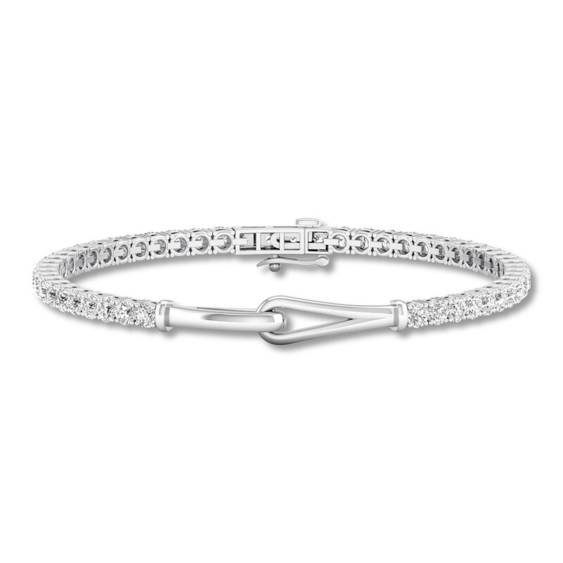 Love + Be Loved Diamond Tennis Bracelet 3 ct tw 14K White Gold 7.25"