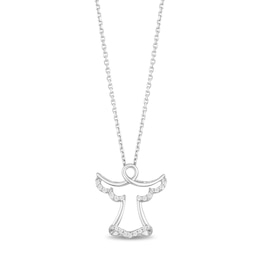 Hallmark Diamonds Angel Necklace 1/20 ct tw Sterling Silver 18"