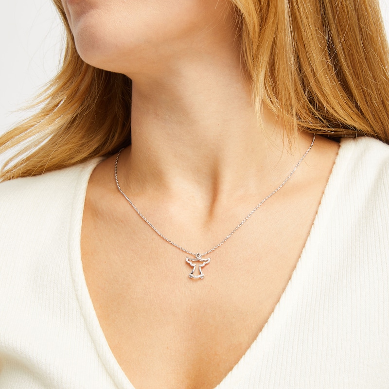 Main Image 3 of Hallmark Diamonds Angel Necklace 1/20 ct tw Sterling Silver 18&quot;