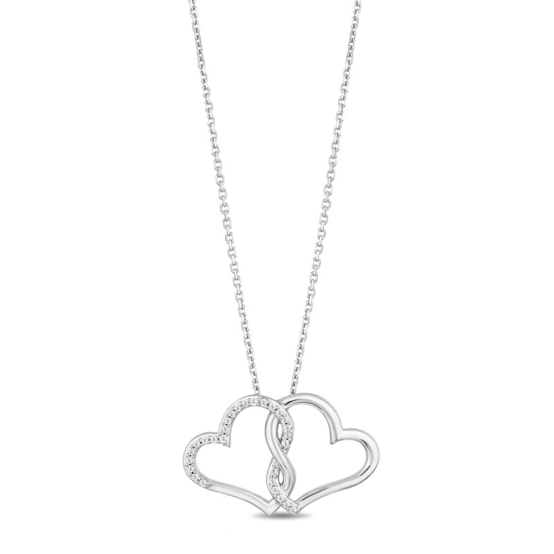 Hallmark Diamonds Heart Necklace 1/15 ct tw Sterling Silver 18"