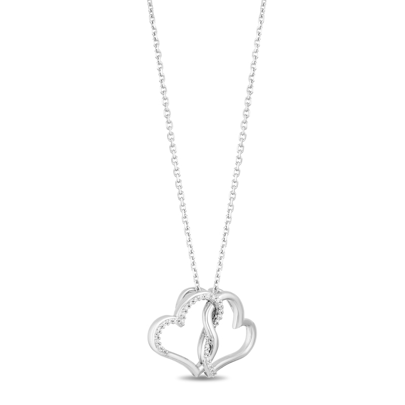 Hallmark Diamonds Heart Necklace 1/15 ct tw Sterling Silver 18"