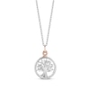 Thumbnail Image 0 of Hallmark Diamonds Necklace 1/20 ct tw Sterling Silver & 10K Rose Gold 18"