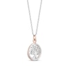 Thumbnail Image 1 of Hallmark Diamonds Necklace 1/20 ct tw Sterling Silver & 10K Rose Gold 18"