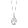 Thumbnail Image 2 of Hallmark Diamonds Necklace 1/20 ct tw Sterling Silver & 10K Rose Gold 18&quot;