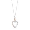 Thumbnail Image 1 of Hallmark Diamonds Necklace 1/5 ct tw Sterling Silver & 10K Rose Gold 18"