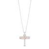 Thumbnail Image 0 of Hallmark Diamonds Necklace 1/10 ct tw Sterling Silver & 10K Rose Gold 18"