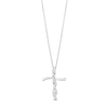 Thumbnail Image 1 of Hallmark Diamonds Cross Necklace 1/10 ct tw Sterling Silver 18&quot;
