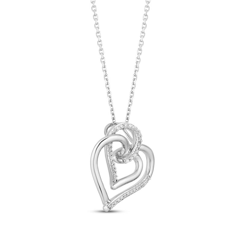 Main Image 2 of Hallmark Diamonds Heart Necklace 1/15 ct tw Sterling Silver 18&quot;