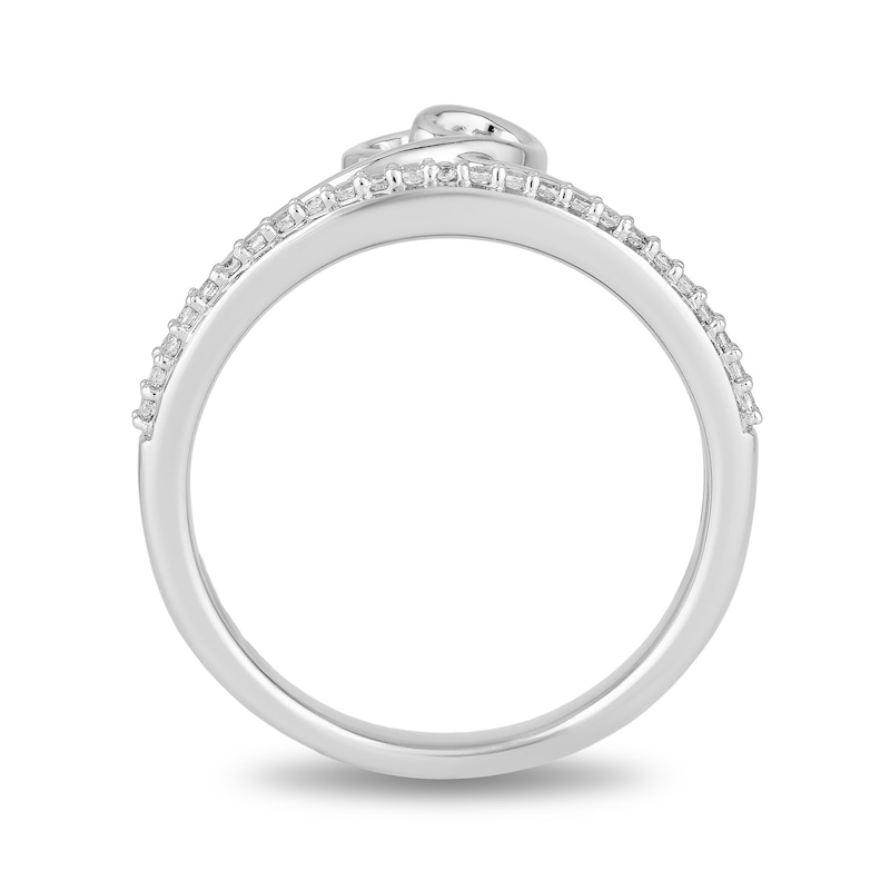Hallmark Diamonds Heart Ring 1/10 ct tw Round Sterling Silver