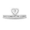 Thumbnail Image 3 of Hallmark Diamonds Heart Ring 1/10 ct tw Round Sterling Silver