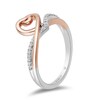 Hallmark Diamond Heart Ring 1/10 ct tw Sterling Silver & 10K Rose Gold