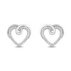 Hallmark Diamonds Heart Earrings 1/8 ct tw Sterling Silver