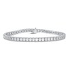 Lab-Created Diamonds by KAY Tennis Bracelet 5 ct tw Round 14K White Gold 7"