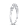 Thumbnail Image 2 of Diamond Halo Twist Promise Ring 1/10 ct tw 10K White Gold