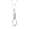 Love + Be Loved Diamond Necklace 1/2 ct tw 10K White Gold 18"