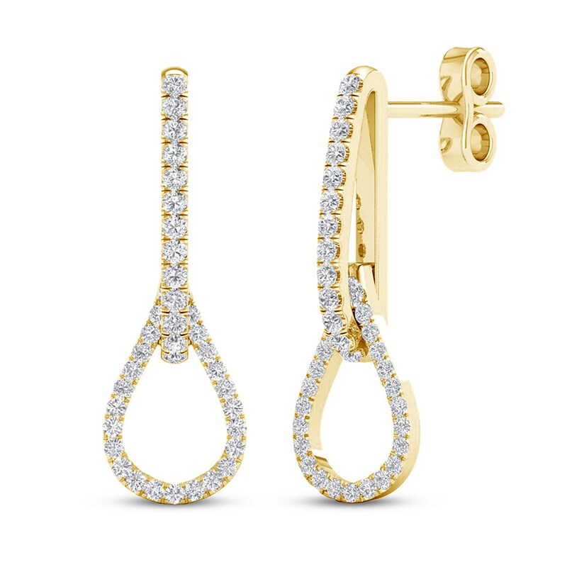 Love + Be Loved Diamond Earrings 1/2 ct tw 10K Yellow Gold