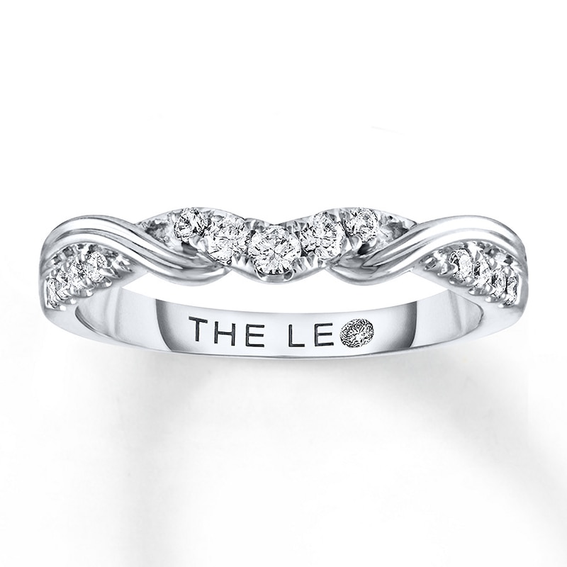 THE LEO Diamond Wedding Band 1/4 ct tw Round-cut 14K White Gold