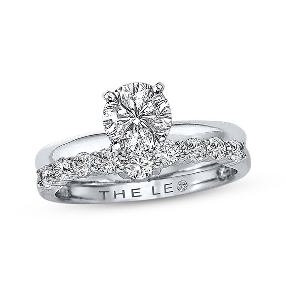 Leo Diamond Enhancer Ring 1/2 ct tw Roundcut 14K White Gold Kay