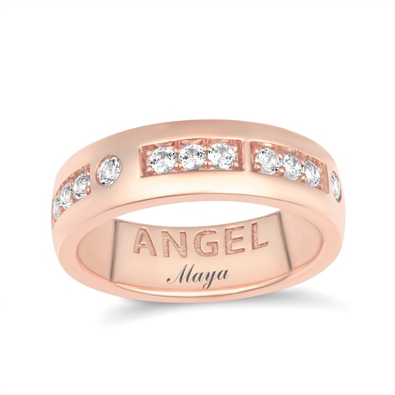 Morse Code ANGEL Ring (1 Line)
