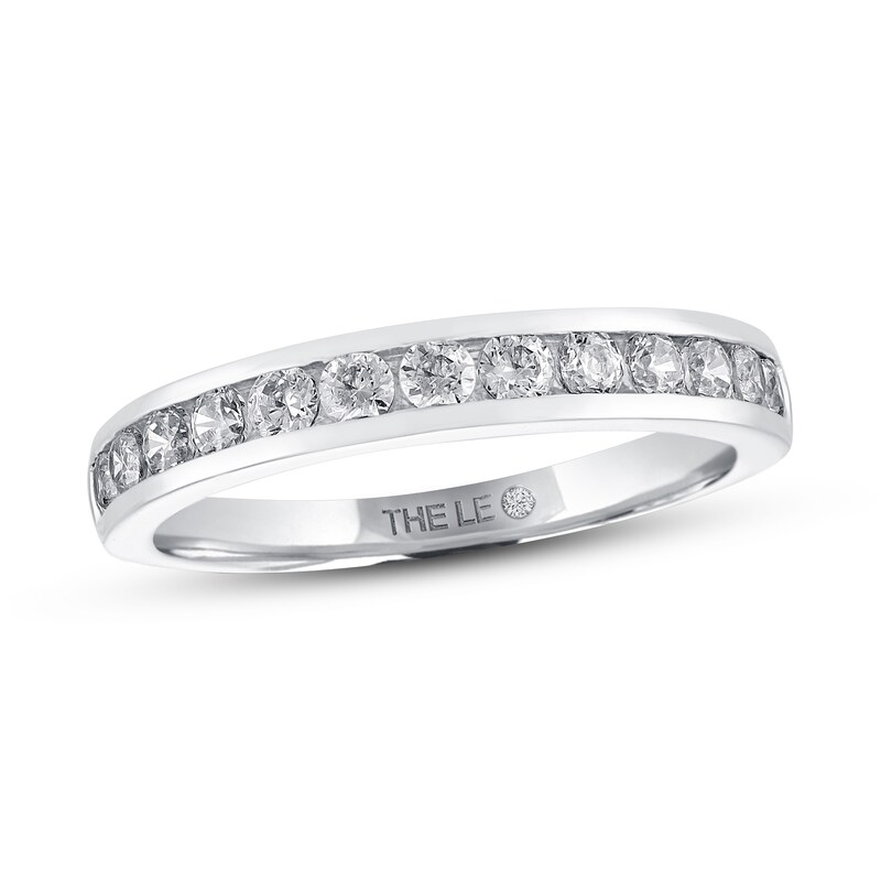 THE LEO Diamond Wedding Band 5/8 ct tw Round-cut 14K White Gold