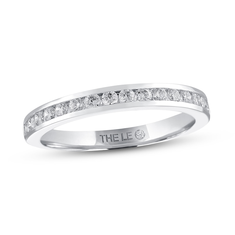 THE LEO Diamond Wedding Band 3/8 ct tw Round-cut 14K White Gold