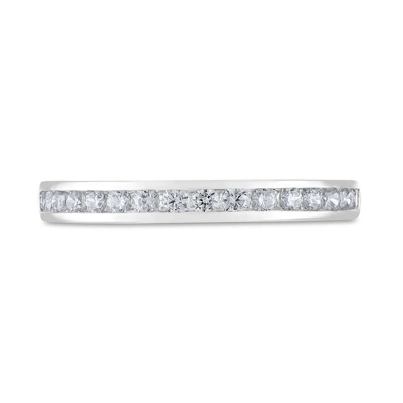 Main Image 3 of THE LEO Diamond Wedding Band 3/8 ct tw Round-cut 14K White Gold