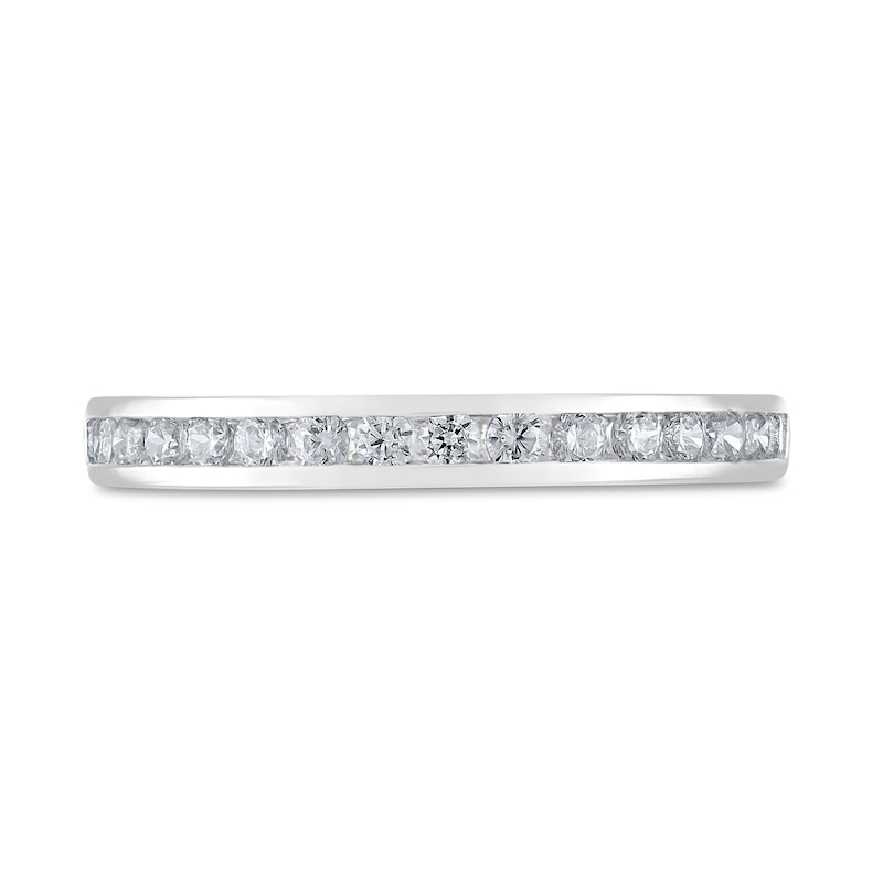 THE LEO Diamond Wedding Band 3/8 ct tw Round-cut 14K White Gold