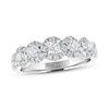 Thumbnail Image 1 of Leo Diamond Anniversary Ring 3/4 ct tw Round-cut 14K White Gold