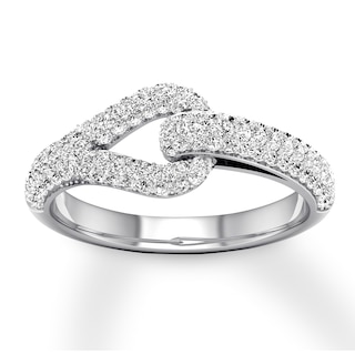 Love + Be Loved Diamond Ring 3/4 ct tw Round-cut 10K White Gold