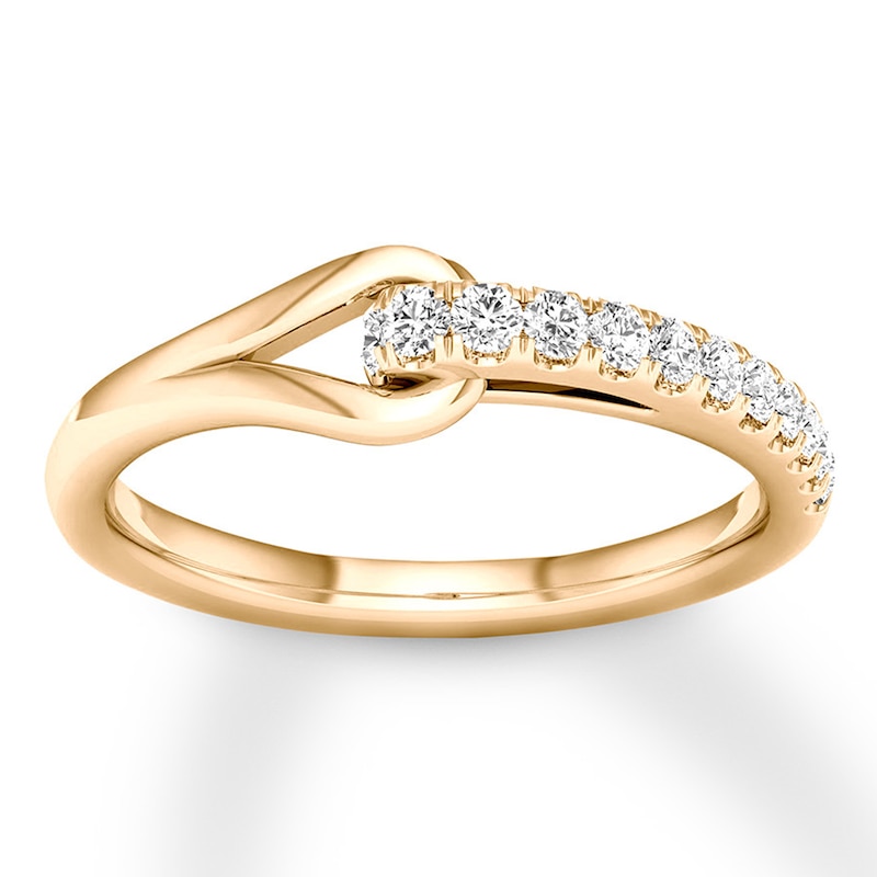 Main Image 1 of Love + Be Loved Diamond Ring 1/4 ct tw Round 10K Yellow Gold