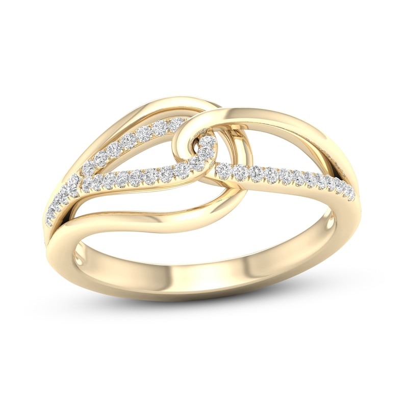 Love + Be Loved Diamond Fashion Ring 1/6 ct tw 10K Yellow Gold