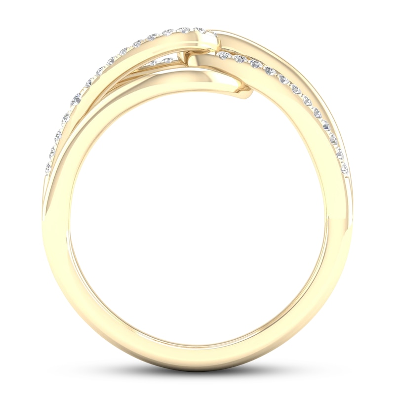 Love + Be Loved Diamond Fashion Ring 1/6 ct tw 10K Yellow Gold